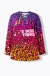 Bluse i A-snit, leopard- og farveforløb, tunikaudskæring