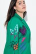 Blazer en tissu scuba, motif à fleurs, coupe Basic Fit