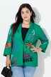 Blazer en tissu scuba, motif à fleurs, coupe Basic Fit
