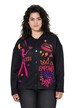 College bunda, lehce oversize, potisky