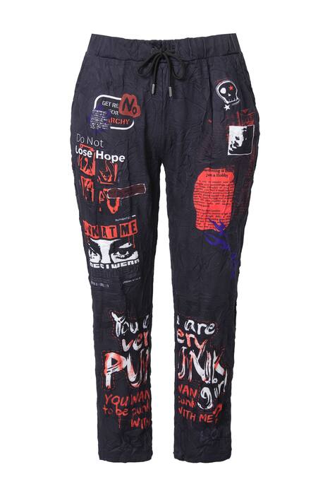 Kalhoty, volný střih, jogging styl, plošný potisk