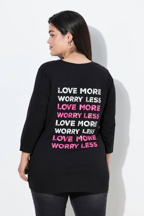 T-shirt coupe confortable, grande inscription dans le dos