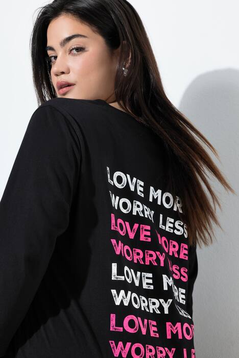 T-shirt coupe confortable, grande inscription dans le dos
