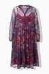 Vestido maxi, forma en A, chifón, estampado Paisley, brillo