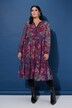 Vestido maxi, forma en A, chifón, estampado Paisley, brillo