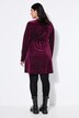Robe en velours aspect scintillant, esprit cache-cœur, manches longues