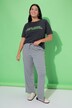 Pantalon en jersey à rayures, coupe Wide Legs, taille élastique