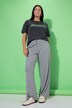 Pantalon en jersey à rayures, coupe Wide Legs, taille élastique