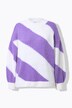 Pull oversize, larges rayures en biais