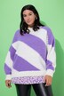 Pull oversize, larges rayures en biais