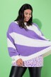 Pull oversize, larges rayures en biais