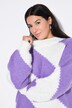 Pull oversize, larges rayures en biais