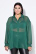 Bluse, oversized, chiffon med struktur, langermet
