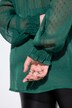 Bluse, oversized, chiffon med struktur, langermet