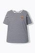 T-shirt en jersey rayé, cœur et coupe oversize