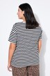 T-shirt en jersey rayé, cœur et coupe oversize