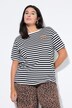 T-shirt en jersey rayé, cœur et coupe oversize