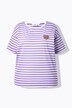 T-shirt en jersey rayé, cœur et coupe oversize