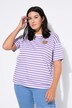 T-shirt en jersey rayé, cœur et coupe oversize