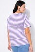 T-shirt en jersey rayé, cœur et coupe oversize