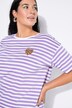 T-shirt en jersey rayé, cœur et coupe oversize