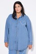 Chemise en jean oversize, cœur brodé
