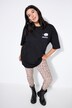 T-shirt, oversized, print foran og bagpå