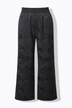 Pantalon en crêpe jacquard, motif à fleurs, jambe large et taille élastique