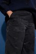 Pantalon en crêpe jacquard, motif à fleurs, jambe large et taille élastique