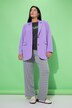 Blazer, oversized model, voering met luipaardmotief