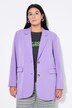 Blazer, oversized model, voering met luipaardmotief