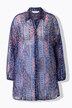 Chiffonbluse i loos shape, med patchprint og lange ballonærmer