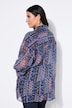 Chiffonbluse i loos shape, med patchprint og lange ballonærmer