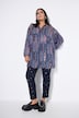 Chiffonbluse i loos shape, med patchprint og lange ballonærmer