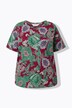T-shirt, oversized, Paisley-print, korte ærmer