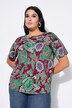 T-shirt, oversized, Paisley-print, korte ærmer