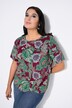 T-shirt, oversized, Paisley-print, korte ærmer
