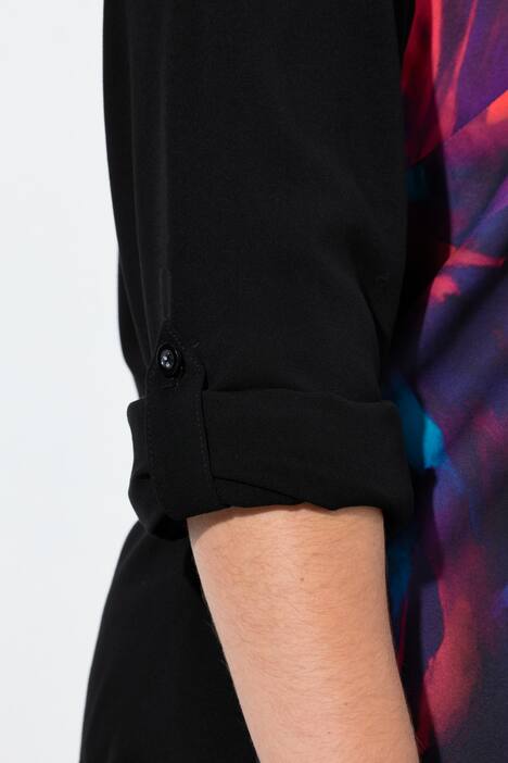 Blusa, forma recta, motivo de cara XL