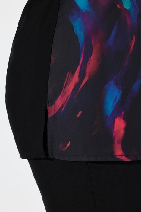 Blusa, forma recta, motivo de cara XL