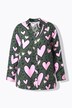 Blouse coupe Comfort Fit, manches longues et motif cœur