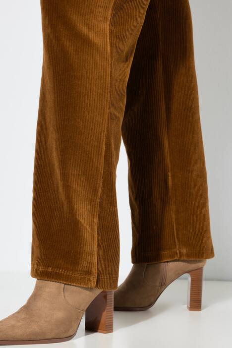 Pantalon à enfiler en velours côtelé de coton bio Mary, ceinture élastique