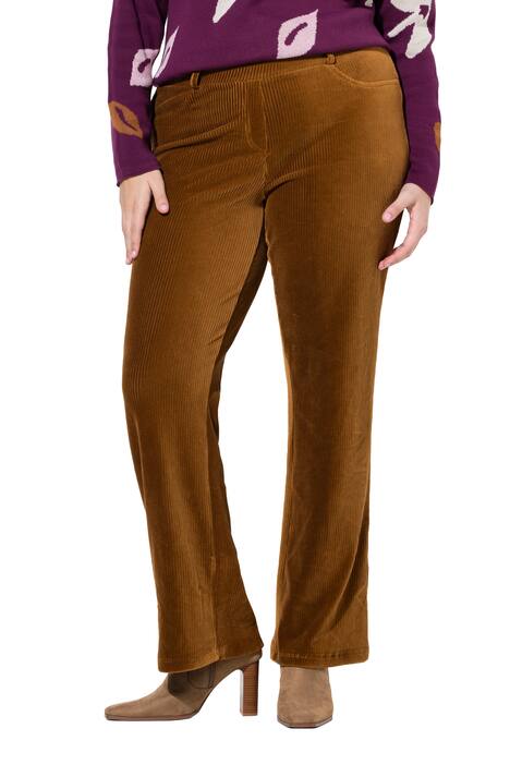 Manšestrové kalhoty Mary, elastický pas, biobavlna