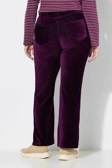 Fløjlsbukser Mary, elastisk linning, økologisk bomuld