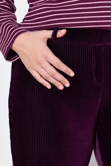 Fløjlsbukser Mary, elastisk linning, økologisk bomuld