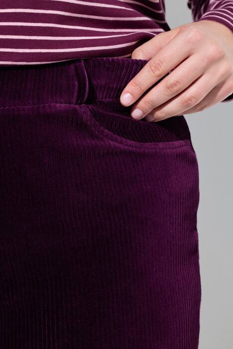 Fløjlsbukser Mary, elastisk linning, økologisk bomuld