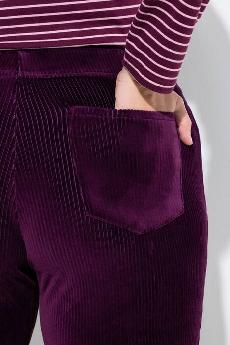 Fløjlsbukser Mary, elastisk linning, økologisk bomuld