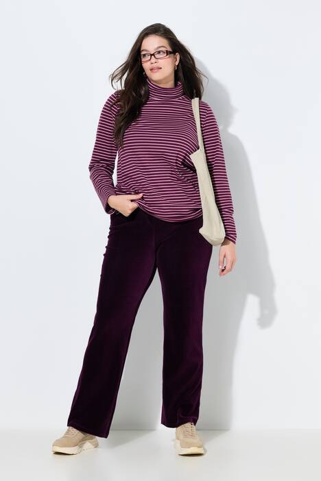 Fløjlsbukser Mary, elastisk linning, økologisk bomuld