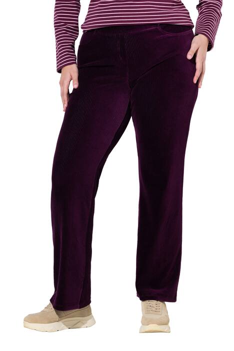 Manšestrové kalhoty Mary, elastický pas, biobavlna