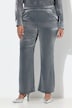 Pantalon rose, reflets métalliques, jambe large et taille confortable