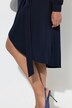 Robe cache-cœur, longueur midi, manches longues ballon, décolleté en V et ceinture à nouer